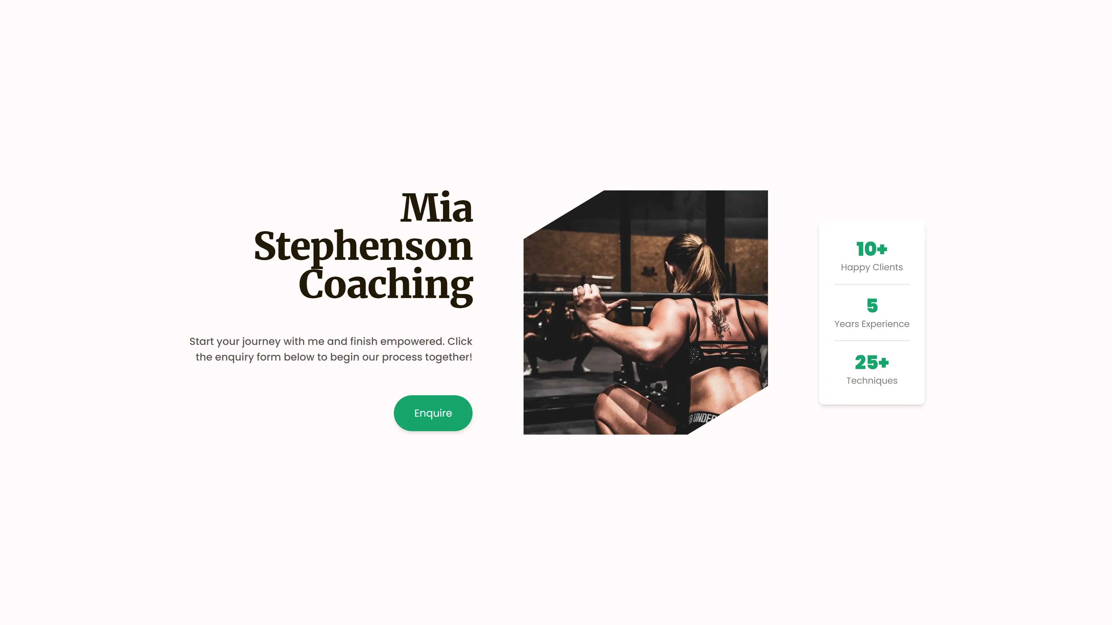 Mia Stephenson Coach Hero